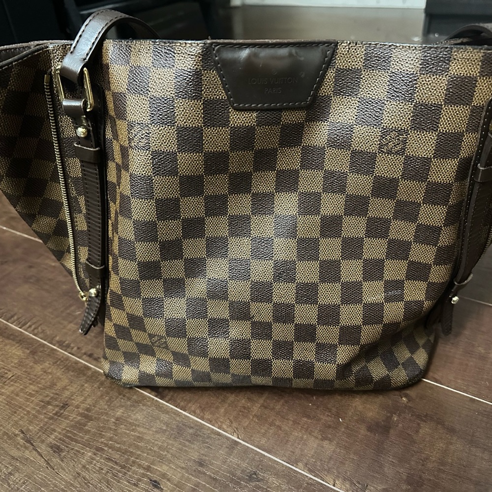 Authentic Louis Vuitton Damier Ebene Cabas Rivington #3416M
